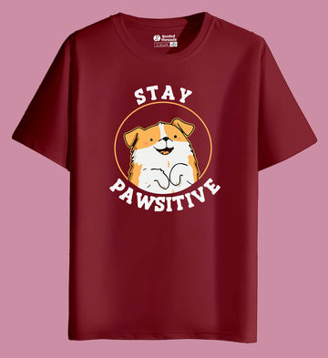 Stay Pawsitive - Dog Lover Unisex Regular Fit T-shirt