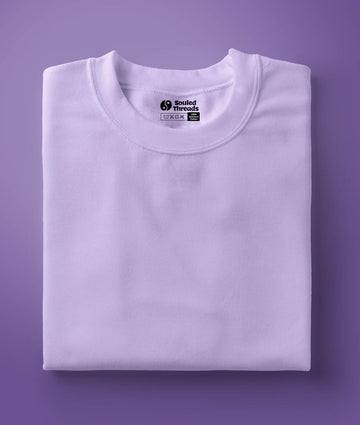 Solids - Plain Lavender Regular Unisex Fit T-shirt