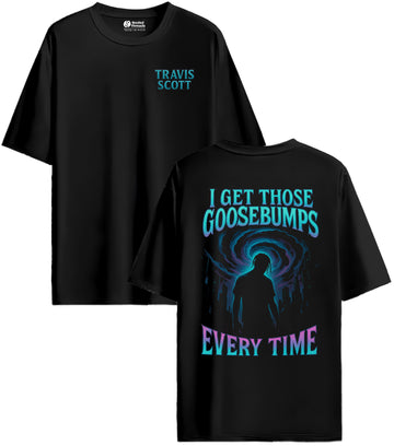 Travis Scott Concert Goosebumps Oversized T-shirt | Fan Made